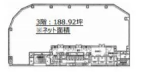 オリックス品川ビルの基準階図面