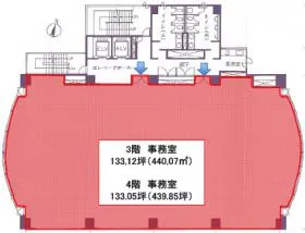 大滝ビルの基準階図面