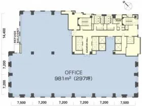 虎ノ門2丁目タワーの基準階図面