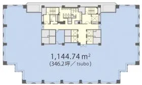 神谷町MTビルの基準階図面