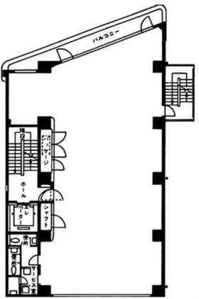 三田東宝ビルの基準階図面