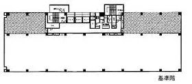 芝256スクエアビルの基準階図面