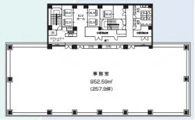 芝2丁目ビルの基準階図面