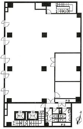 信友池袋ビルの基準階図面