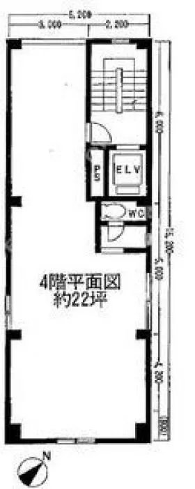 白蘭ビルの基準階図面