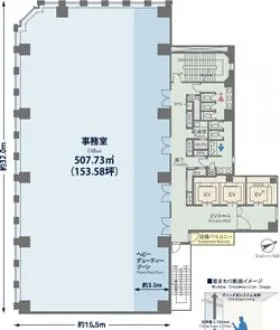 新橋M-SQUAREビルの基準階図面
