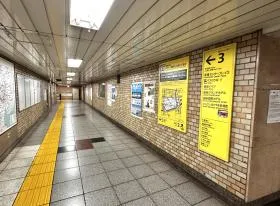 出入口3を目指す※駅直結なので地下から入れる