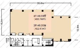NMF芝公園ビルの基準階図面