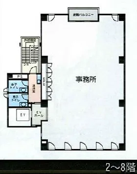 VORT麻布イーストビルの基準階図面