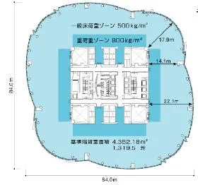 六本木ヒルズ森タワーの基準階図面