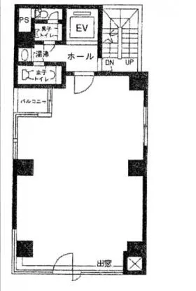 川村八重洲ビルの基準階図面