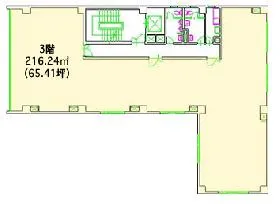 茅場町大栄ビルの基準階図面