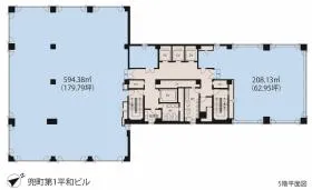兜町第1平和ビルの基準階図面