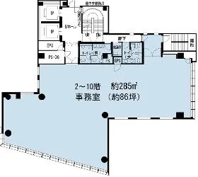 日本橋本町一丁目(旧:KDX新日本橋)ビルの基準階図面