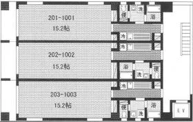 月村マンションNo.28ビルの基準階図面