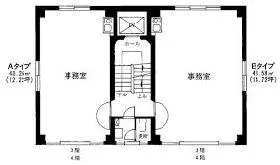 日本橋S&Sビルの基準階図面