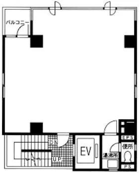 小伝馬町岩並ビルの基準階図面