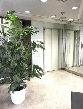 鏡ビルの外観
