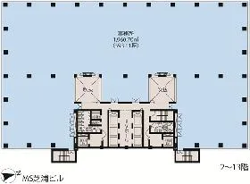 MS芝浦ビルの基準階図面