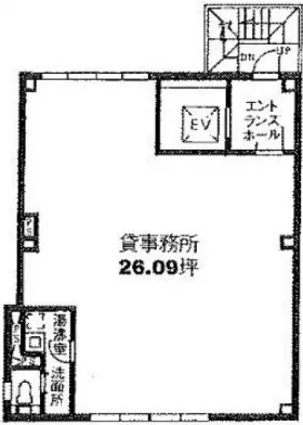 エンドービルの基準階図面