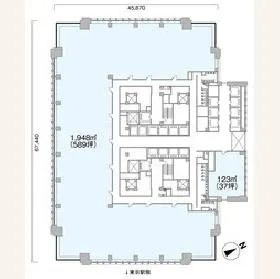丸の内ビルディングの基準階図面