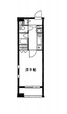 月村マンションNo.30ビルの基準階図面