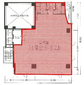 芝浦TYビルの基準階図面