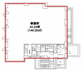 氷川パークビルの基準階図面
