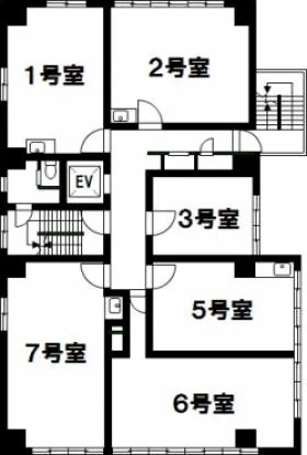 ウィンド八丁堀ビルの基準階図面