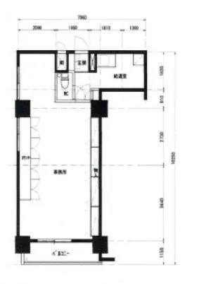 中銀八丁堀マンションの基準階図面