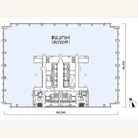 大手町フィナンシャルシティノースタワーの基準階図面