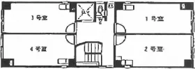 甲東ビルの基準階図面