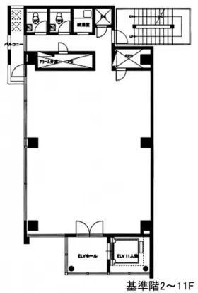 八丁堀アネックス(KSKアネックス)ビルの基準階図面