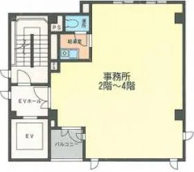 八丁堀邦ビルの基準階図面