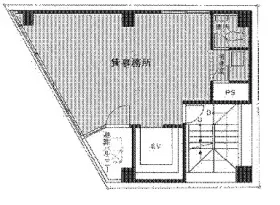 安達ビルの基準階図面