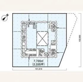 日本ビルの基準階図面