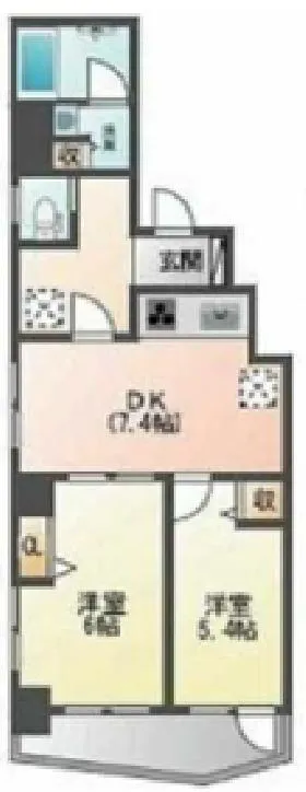 ジャコワ浜町ビルの基準階図面