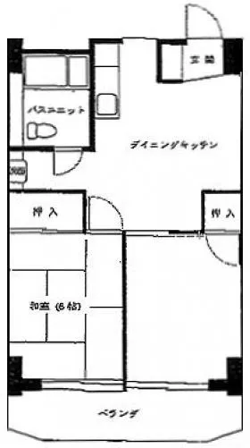 中洲リバーサイドマンションの基準階図面