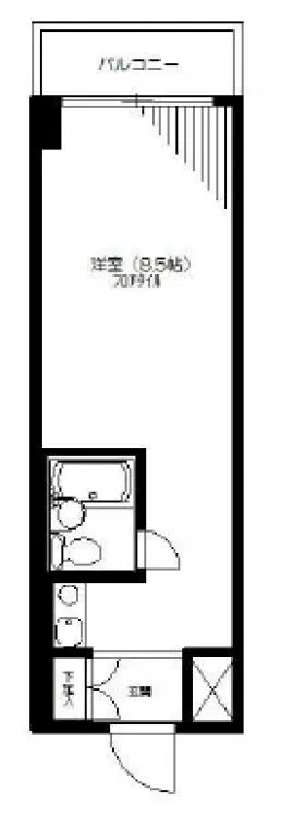 藤和日本橋人形町コープビルの基準階図面