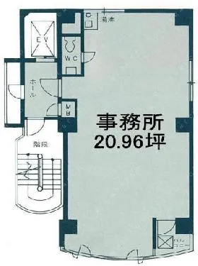 人形町Uビルの基準階図面