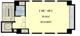 PORT ONE 茅場町ビルの基準階図面