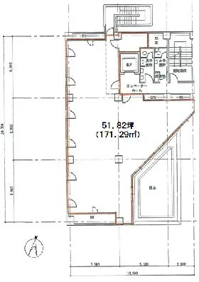 いちご乃木坂ビルの基準階図面