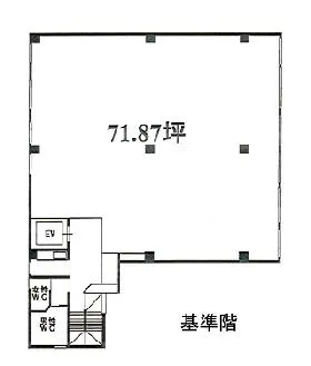 丹生ビルの基準階図面