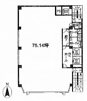 小池ビルの基準階図面