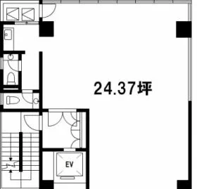 昭美京橋第二ビルの基準階図面