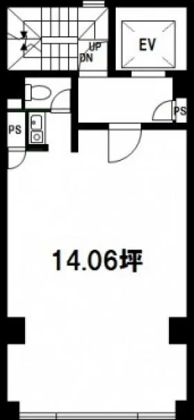 ハラダビルの基準階図面