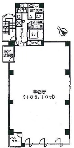 門前仲町MAビルの基準階図面