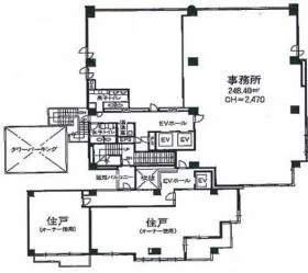ツインヒルズ茗荷谷の基準階図面