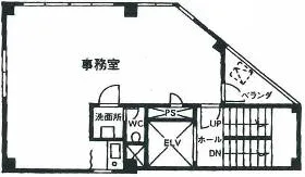東京タイプビルの基準階図面