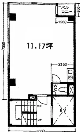 須田ビルの基準階図面